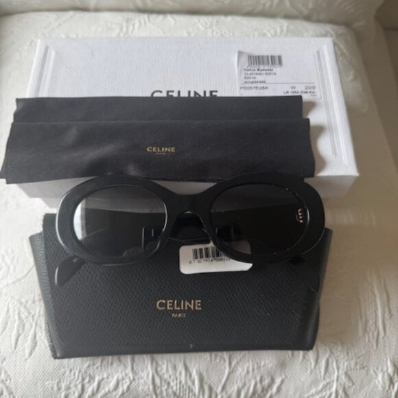Celine Eyewear Triomphe 01 oval sunglasses - NWT! List Price $556 - Picture 2 of 4